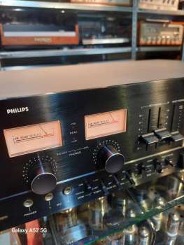 Philips N 5748 Tapedeck, das Größte der Serie  von 1981 ! 3-Kopf, Metalband,  schwarz, 19"
